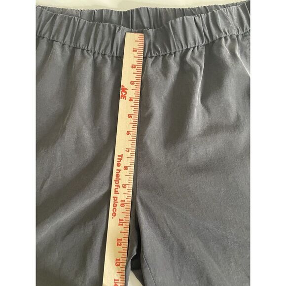 Eileen Fisher L Petite Pull On Elastic Waist Tencel Lyocell Crop Pants Gray LP - Picture 6 of 10